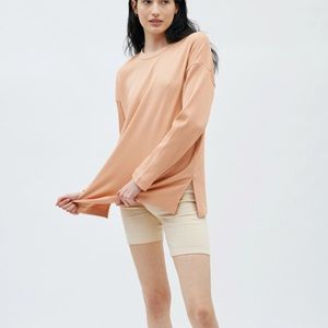 NEW KOTN Ribbed Fitted Longsleeve in Muted Clay Loungewear